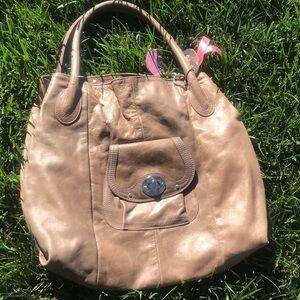 Sofia C leather bag satchel hobo BoHo shoulder bag tope